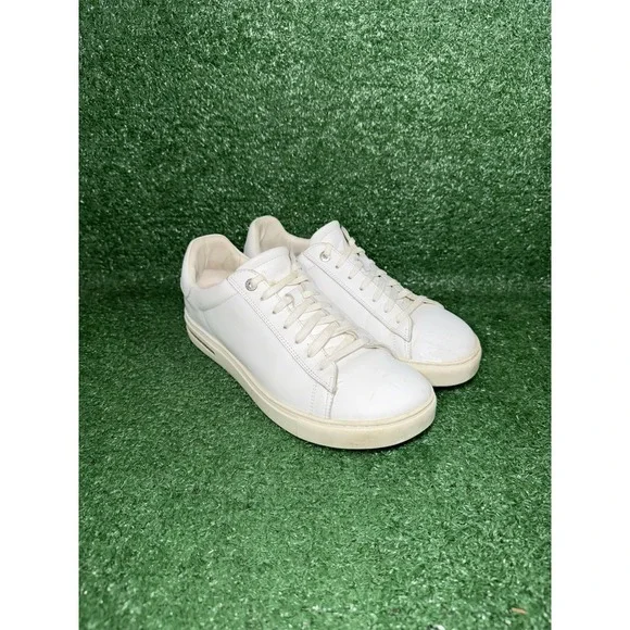 Birkenstock Shoes Low Bend White Leather Casual Sneakers Womens Size 9 EU 40 - Picture 2 of 9